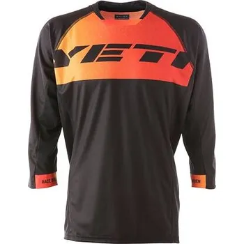 cyklistický dres YETI dres ENDURO černá/tang/inferno velikost M