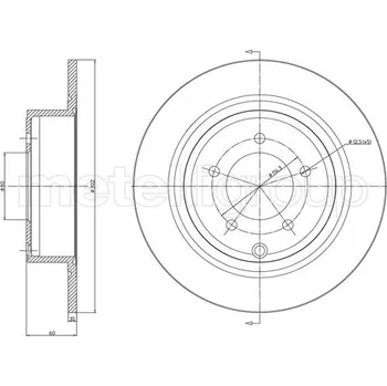 Brzdový kotouč Brzdový kotouč METELLI 23-1223C