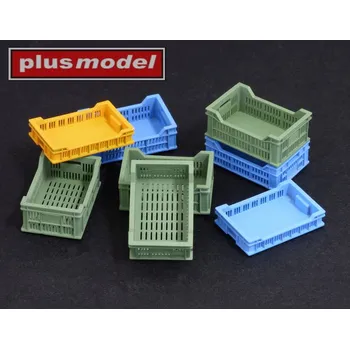 Plastikový model Plusmodel 1/35 Perforated Plastic Crates (3D Print)