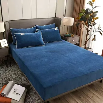 Prostěradlo Čína Hřejivé plyšové prostěradlo v různých velikostech Rozměry: 90x200x20cm, Barva: modrá