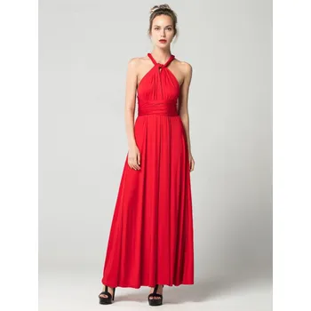 Dámské šaty Dlouhé zavinovací šaty "Multi Wrap" Barva: Červená, Velikost: S