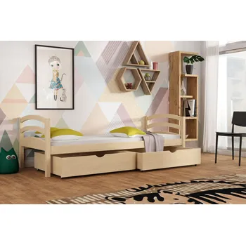 Postel Nabytek-dreveny.cz Postel TORN 06 90x200 cm s úložným prostorem Barva postele: Šedá