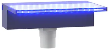 Dekorace jezírka Přelivový vodopád s RGB LED osvětlením akryl 30 x 21 x 8 cm