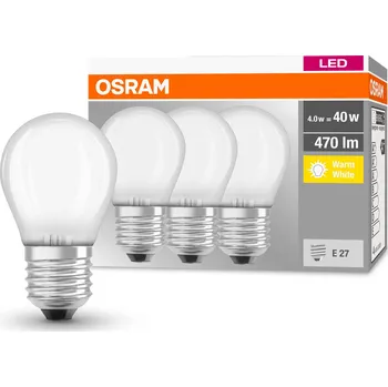 Žárovka OSRAM Sada 3x LED žárovka E27, Mini, 4W, 470lm, 2700K, teplá bílá