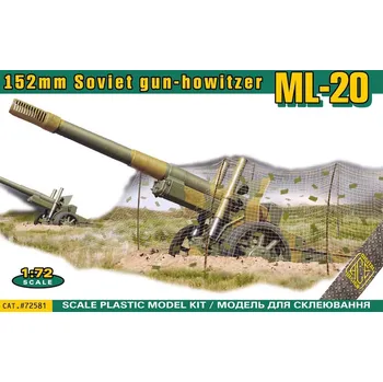 Plastikový model ACE 1/72 ML-20 Soviet WWII 152mm gun howitzer