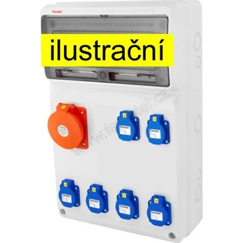 v1524-6kA - ZSF60100000.1 /3952 Zásuvková skříň IP44 jištěná s chráničem 40/4/003