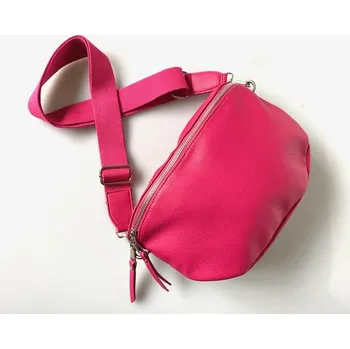 Outdoorové zavazadlo Piazza Italia Dámská crossbody ledvinka velká - růžová