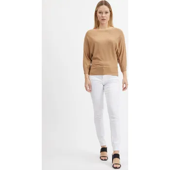 Dámský svetr Orsay Světle hnědý dámský svetr - Dámské Orsay hnědá | krémová 2290994