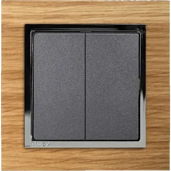 Stavebniny Timex Kompletní vypínač č.5 Premium Plus grafit + buk