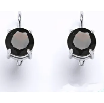 Náušnice Stříbrné náušnice přírodní granát - NK1252 (Stříbrné náušnice s granátem 7 mm)