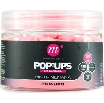 Boilies Mainline Plovoucí Boilie High Visual Mini Pop Ups Pink Pinenana Průměr: 12mm, Objem: 150ml