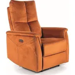 Masážní rozkládací křeslo NEPTUN M velvet skořice