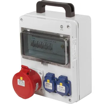 modulární přístroj a rozvaděč fb19005 - ZSF20001000.1 /5810 Zásuvková skříň IP44 jištěná s chráničem 40/4/003, přenosná