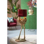 Bronzová antik stojací lampa pštros Ostrich bronze - 62*50*146 cm / E27