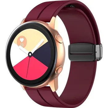 Příslušenství k chytrým hodinkám eses Silikonový řemínek s magnetickou přezkou 20 mm - Vínový