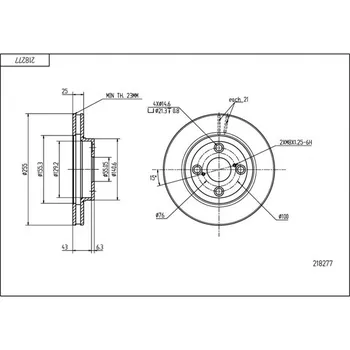 Brzdový kotouč Brzdový kotouč HART 218 277