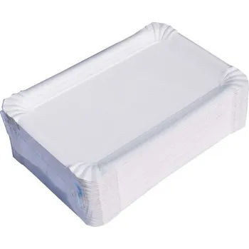 Jednorázové nádobí Tácek papírový 13 x 20 cm, 12 ks