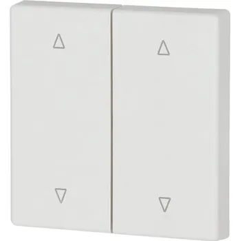 vypínač Kryt RF tlačítka 2x1/2 55x55mm. Nahoru-dolů. Zářivě bílá. Lesklá | CWIZ-02/55