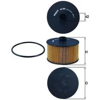 Filtr do auta Olejový filtr MAHLE OX 968D