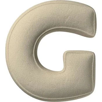 Polštář Yellow Tipi Béžový bouclé polštář písmeno G 40 cm