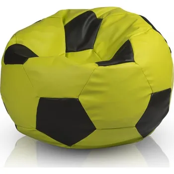 Sedací pytel Sedací vak Fotbalový míč barevný vel.S - Eko kůže Limetka