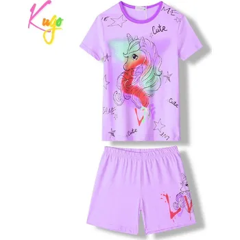 Dívčí pyžamo Dívčí letní pyžamo KUGO WP0914, fialové