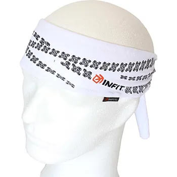 Sportovní čelenka INFIT BIKER čelenka vázací široká bílá INFIT one size vážky