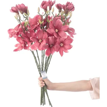 umělá květina Umělá květina MAGNOLI 10 kusů růžová