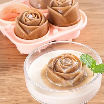 fomička na zmrzlinu Kitchen Ideas Silikonová forma na ledové kostky z květů růže