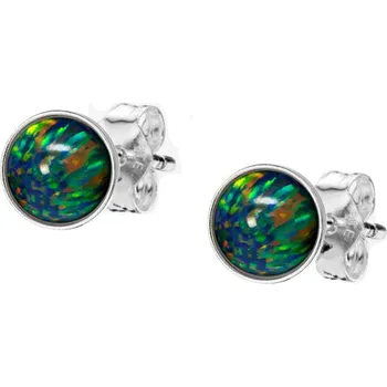 Náušnice NUBIS® Stříbrné opálové náušnice - NBP36-OP32