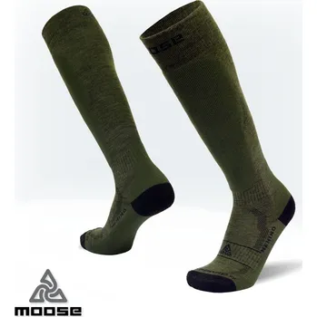 Pánské ponožky HUNTER LONG merino outdoorové podkolenky Moose