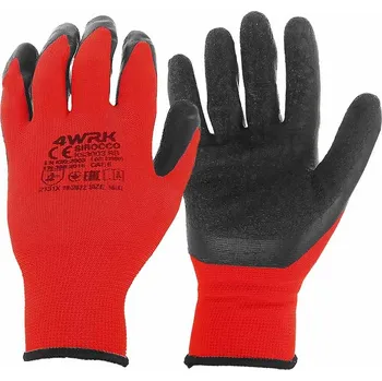 Pracovní rukavice Pogumované pracovní rukavice červené Latex (Pracovní pomůcky)