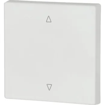 Elektroinstalační materiál Kryt RF tlačítka 55x55mm Nahoru-dolů Zářivě bílá Lesklá | CWIZ-01/55