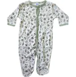 Chlapecký kojenecký overal AODA - bílá, mléko Velikost: 0-3