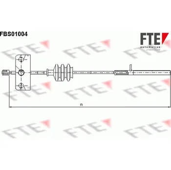 Lanko parkovací brzdy Tažné lanko, parkovací brzda FTE 9250000