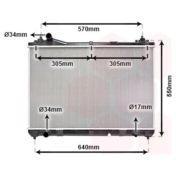 Chladič motoru Chladič, chlazení motoru VAN WEZEL 52002100