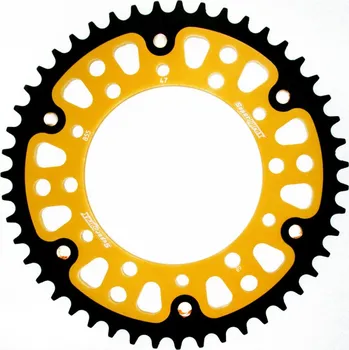 Řetězová sada pro motocykl Rozeta SUPERSPROX STEALTH RST-855:47-GLD zlatá 47 zubů, 520