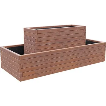 Vyvýšený záhon Vyvýšený záhon Prisma Pyramida 200 x 85 x 80 cm dřevěný modřín