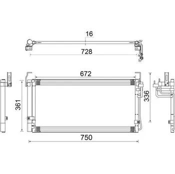 Výparník klimatizace Kondenzátor, klimatizace MAHLE AC 265 000S