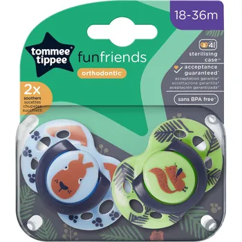 dudlíky TOMMEE TIPPEE Šidítko silikon Fun, 18-36m, 2ks
