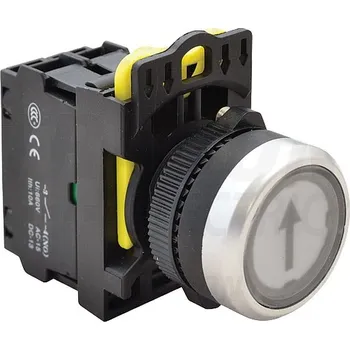 tlačítko Tracon NYG3-P3L Tlačítko podsvětlené s popisembílé ( černá šipka ) 1×NO, 5A/230V AC-15, IP65, LED 230V AC/DC (Tracon NYG3-P3L)