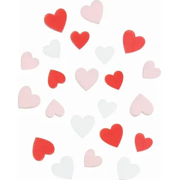 Srdce dřevěné 1,5 cm a 2,5 cm mix, 24 ks 4294