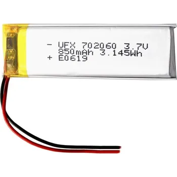 Li-Pol baterie 900mAh, 3.7V, 702060