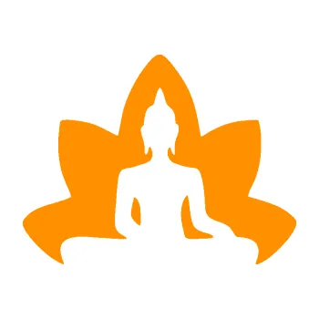 samolepka Budha 003 pravá (06 - oranžová) SAMOLEPKA NA AUTO, NÁLEPKA, FÓLIE, POLEP, TUNING, VLASTNÍ TEXT, TISK, AUTOSAMOLEPKY.cz, POLEPY, OBRÁZEK, LOGO, 3D STICKERS