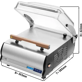 Vakuovačka G.Gastro Commercial Chamber Vacuum Sealer PREMIUM – 21 m³/h - 410 mm dual seal bars - table top - digital