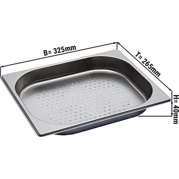 Dóza na potraviny G.Gastro GN nádoba perforovaná 1/2 - hloubka 40 mm