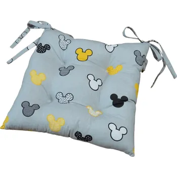 Podsedák Šatoli.cz Podsedák na školní židli 33x33 cm Mickey na šedé