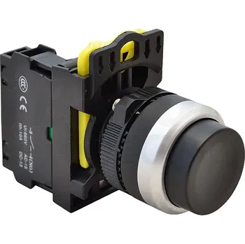tlačítko Tracon NYG3-HBK Vystouplé tlačítko, černé 1×NO, 5A/230V AC-15, IP65 (Tracon NYG3-HBK)