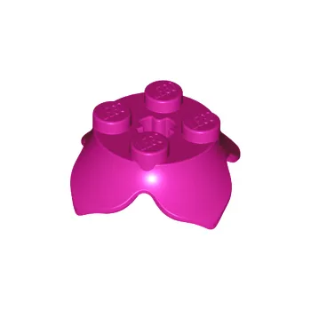 Hračka 15469 Magenta Plant Leaves 2 x 2 with 4 Petals and Axle Hole (Magenta Rostlinné listy 2 x 2 se 4 okvětními lístky a otvorem pro osu)