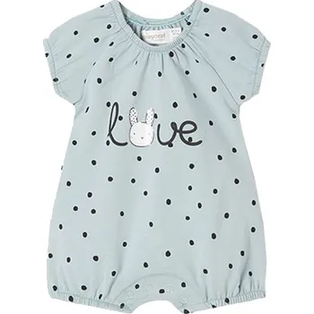 Kojenecký overall MAYORAL dívčí krátký overal zajíček love mint vel. 55 cm
